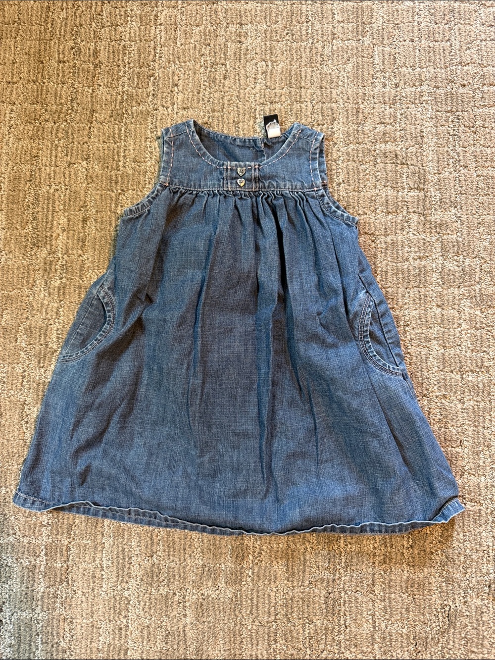 GAP Toddler Denim Button-Up Dress in Light Blue
